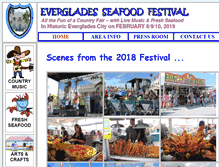 Tablet Screenshot of evergladesseafoodfestival.org